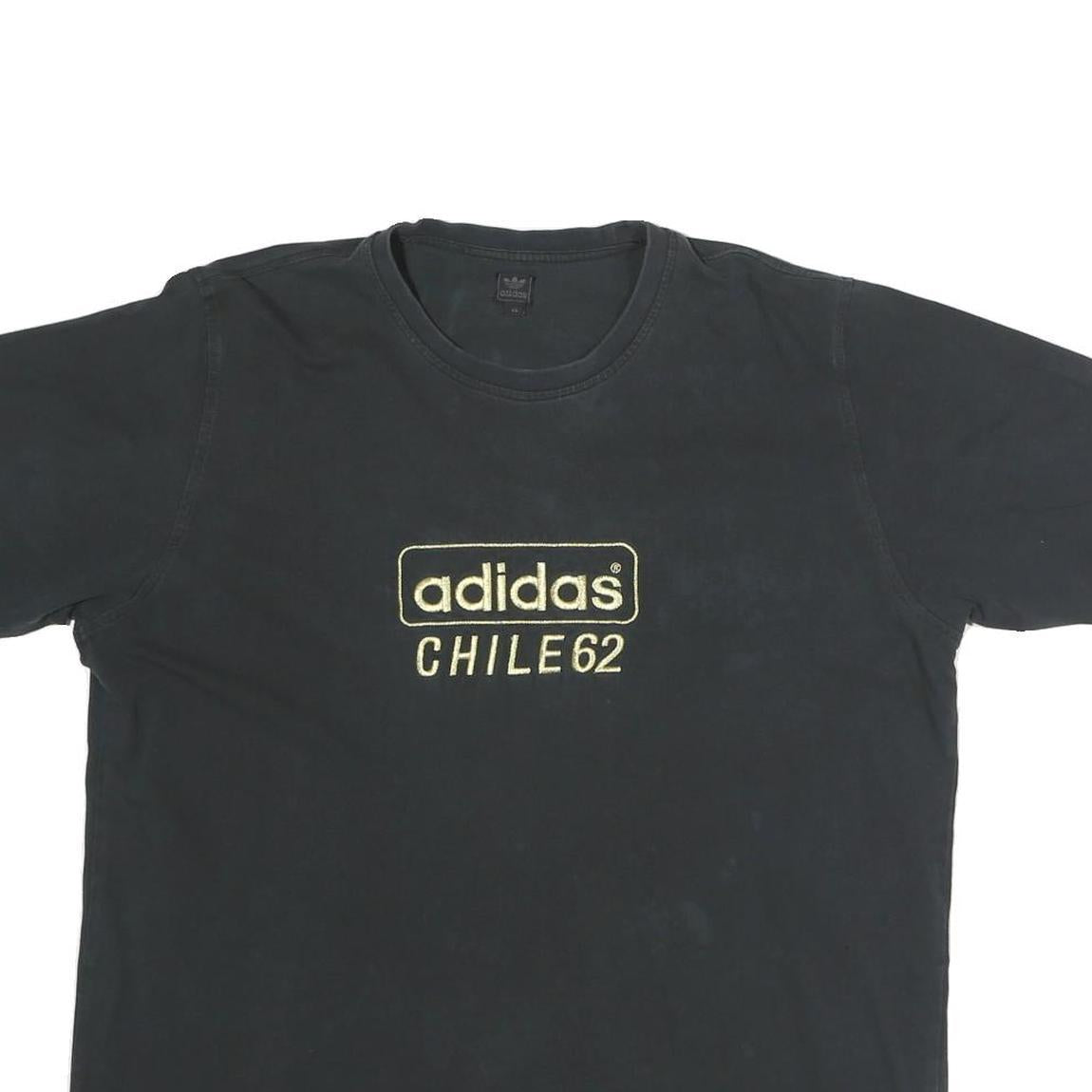 ADIDAS Womens Black Graphic T-Shirt XL Short Sleeve Crew Neck Cotton Casual