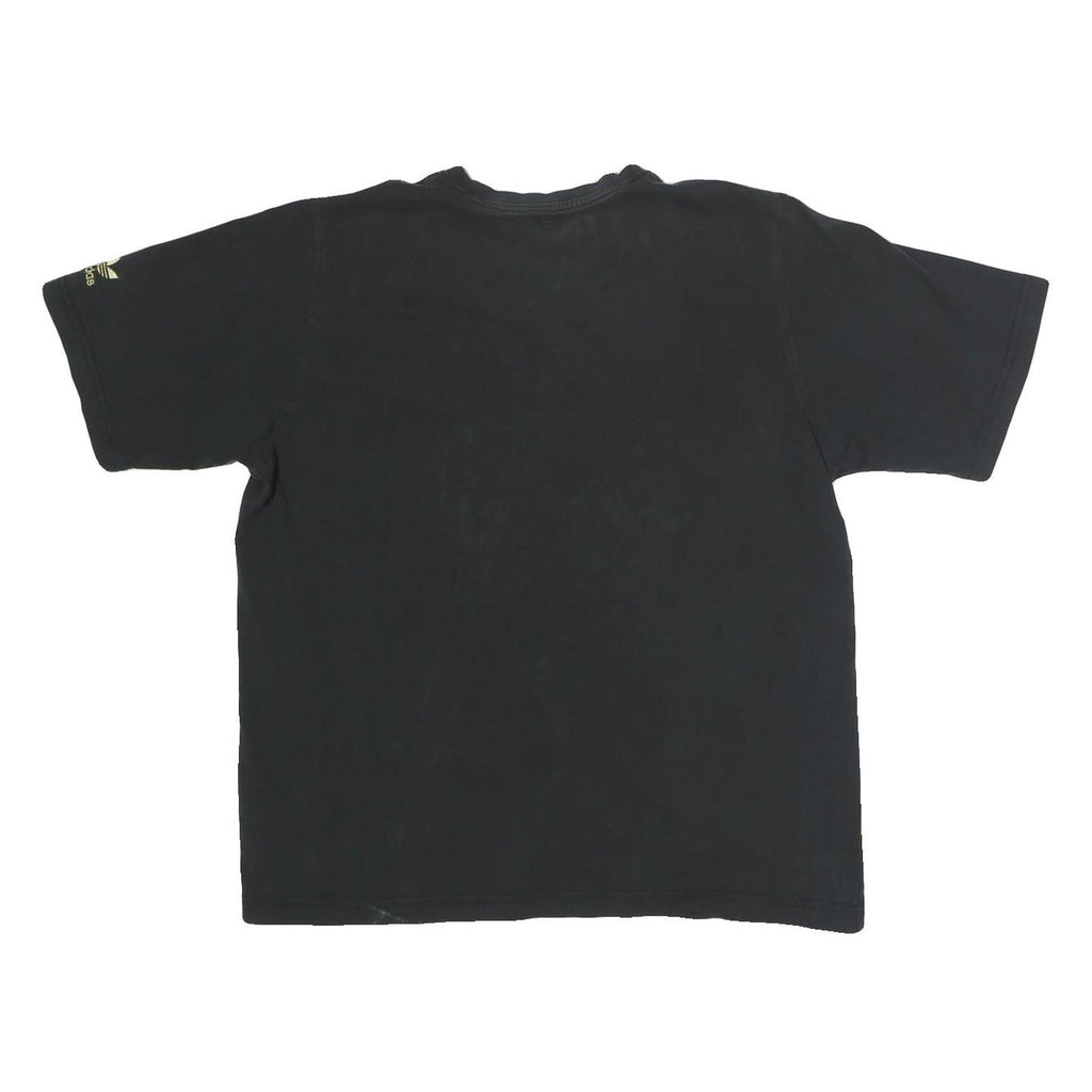 ADIDAS Womens Black Graphic T-Shirt XL Short Sleeve Crew Neck Cotton Casual