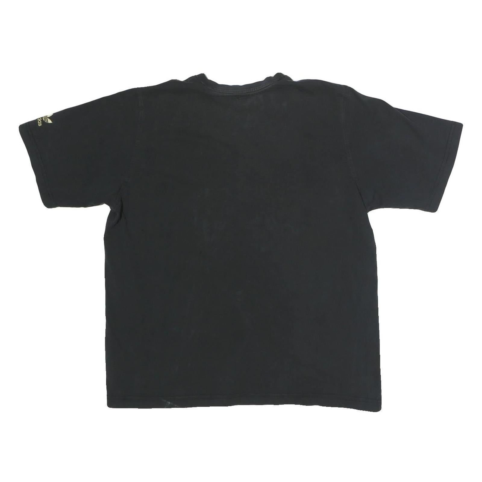 ADIDAS Womens Black Graphic T-Shirt XL Short Sleeve Crew Neck Cotton Casual