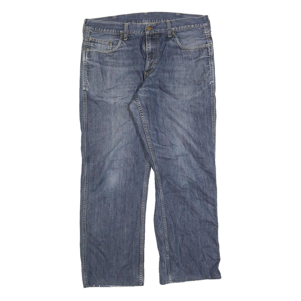 CARHARTT Mens Jeans Blue Regular Straight Denim Medium W34 L28 Classic Fit Zip