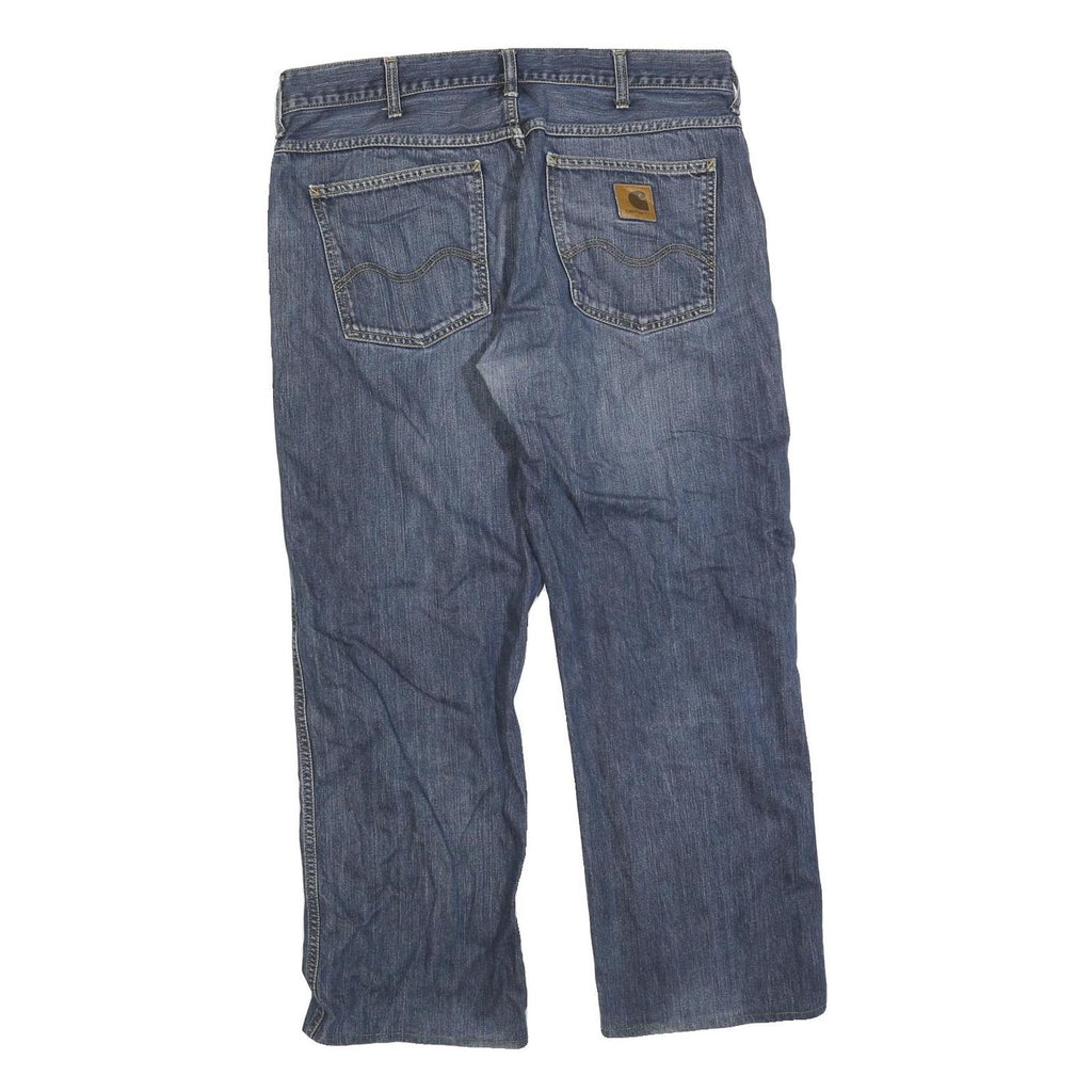 CARHARTT Mens Jeans Blue Regular Straight Denim Medium W34 L28 Classic Fit Zip