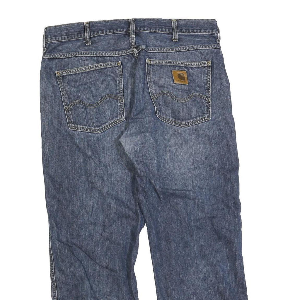 CARHARTT Mens Jeans Blue Regular Straight Denim Medium W34 L28 Classic Fit Zip