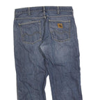 CARHARTT Mens Jeans Blue Regular Straight Denim Medium W34 L28 Classic Fit Zip