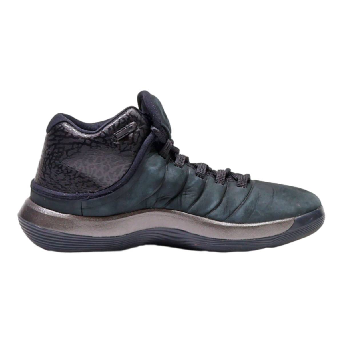 AIR JORDAN High Top Trainers Black Leather Mens UK 6