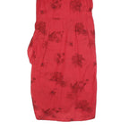 IRO Womens Red Floral Sleeveless Midi Dress L Elegant V-Neck Summer Style