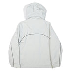 HELLY HANSEN Mens White Grey Outdoor Jacket S Polyester Plain Zip Hooded
