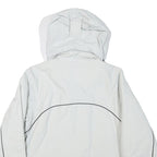 HELLY HANSEN Mens White Grey Outdoor Jacket S Polyester Plain Zip Hooded