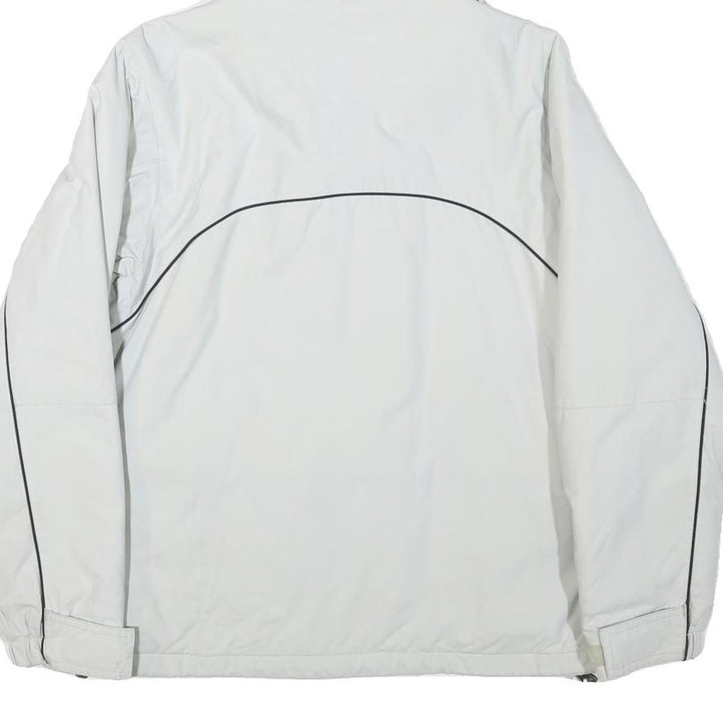 HELLY HANSEN Mens White Grey Outdoor Jacket S Polyester Plain Zip Hooded