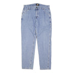 DICKIES Mens Regular Fit Light Blue Denim Jeans W34 L32 Button Closure Casual