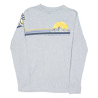 The Mountains Are Calling Mens T-Shirt Grey Long Sleeve XS
