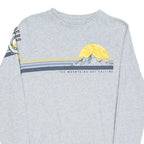 The Mountains Are Calling Mens T-Shirt Grey Long Sleeve XS
