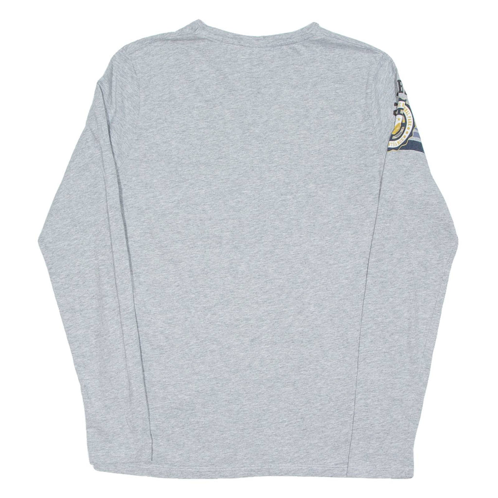 The Mountains Are Calling Mens T-Shirt Grey Long Sleeve XS