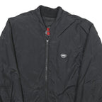 IXS Mens Black Nylon Jacket L Long Sleeve Zip Classic Casual Lightweight