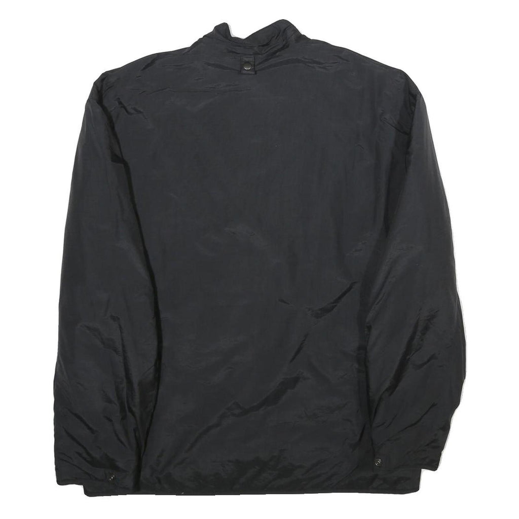 IXS Mens Black Nylon Jacket L Long Sleeve Zip Classic Casual Lightweight