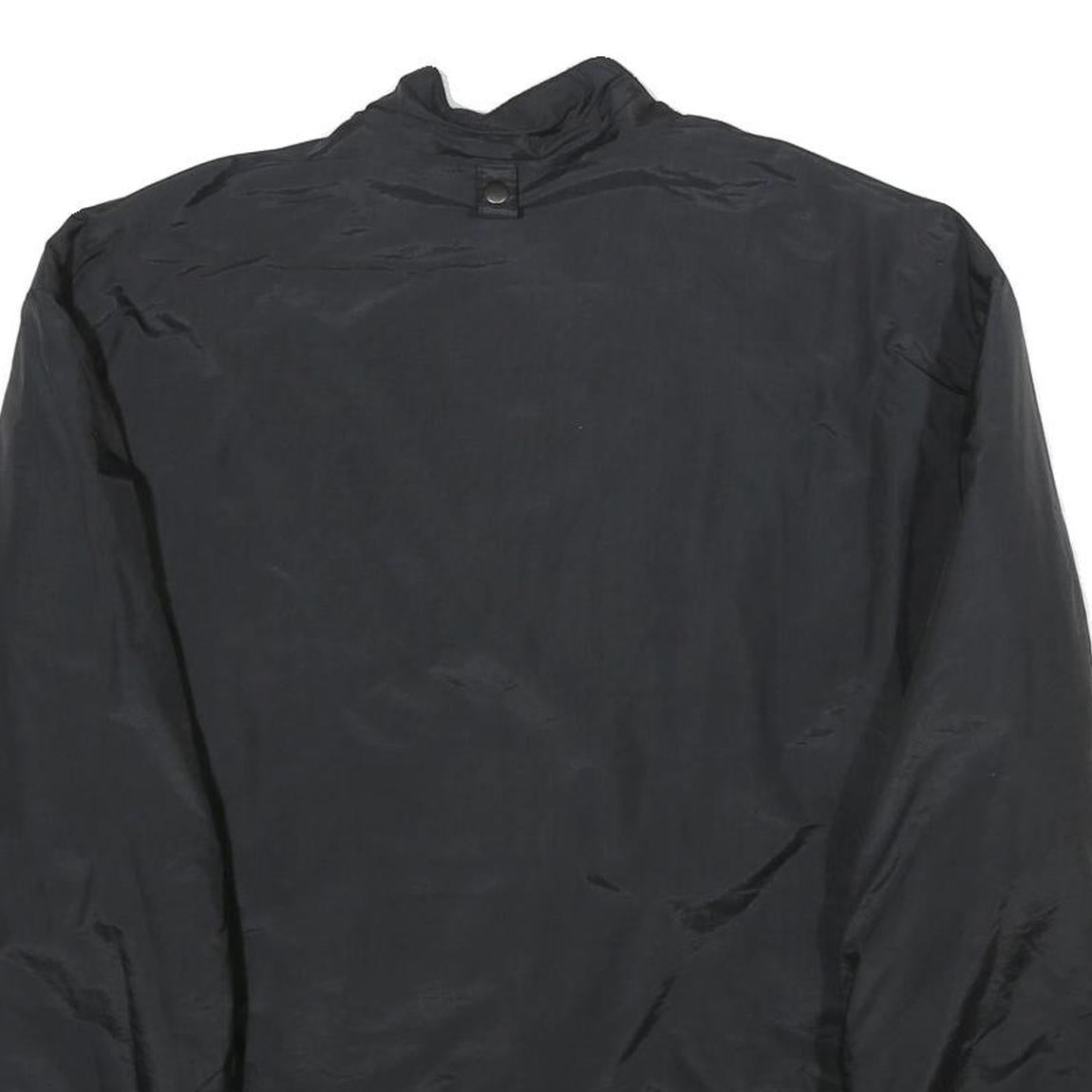 IXS Mens Black Nylon Jacket L Long Sleeve Zip Classic Casual Lightweight