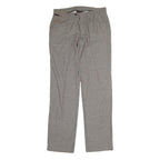 DOLCE & GABBANA Mens Cotton Beige Pinstripe Regular Fit Straight Leg Trousers