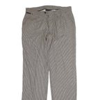DOLCE & GABBANA Mens Cotton Beige Pinstripe Regular Fit Straight Leg Trousers