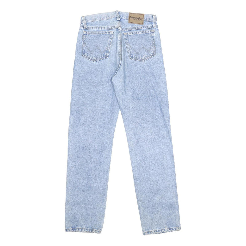 WRANGLER Mens Regular Fit Straight Blue Denim Light W30 L31 Button Jeans Classic