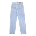 WRANGLER Mens Regular Fit Straight Blue Denim Light W30 L31 Button Jeans Classic
