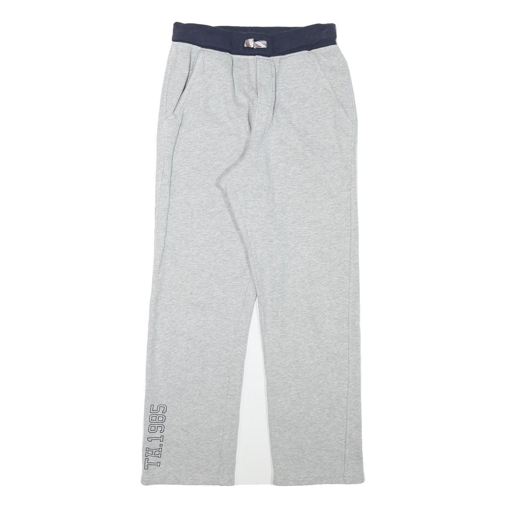 TOMMY HILFIGER Womens Joggers Grey & Navy XL W25 L27 Relaxed Straight Cotton