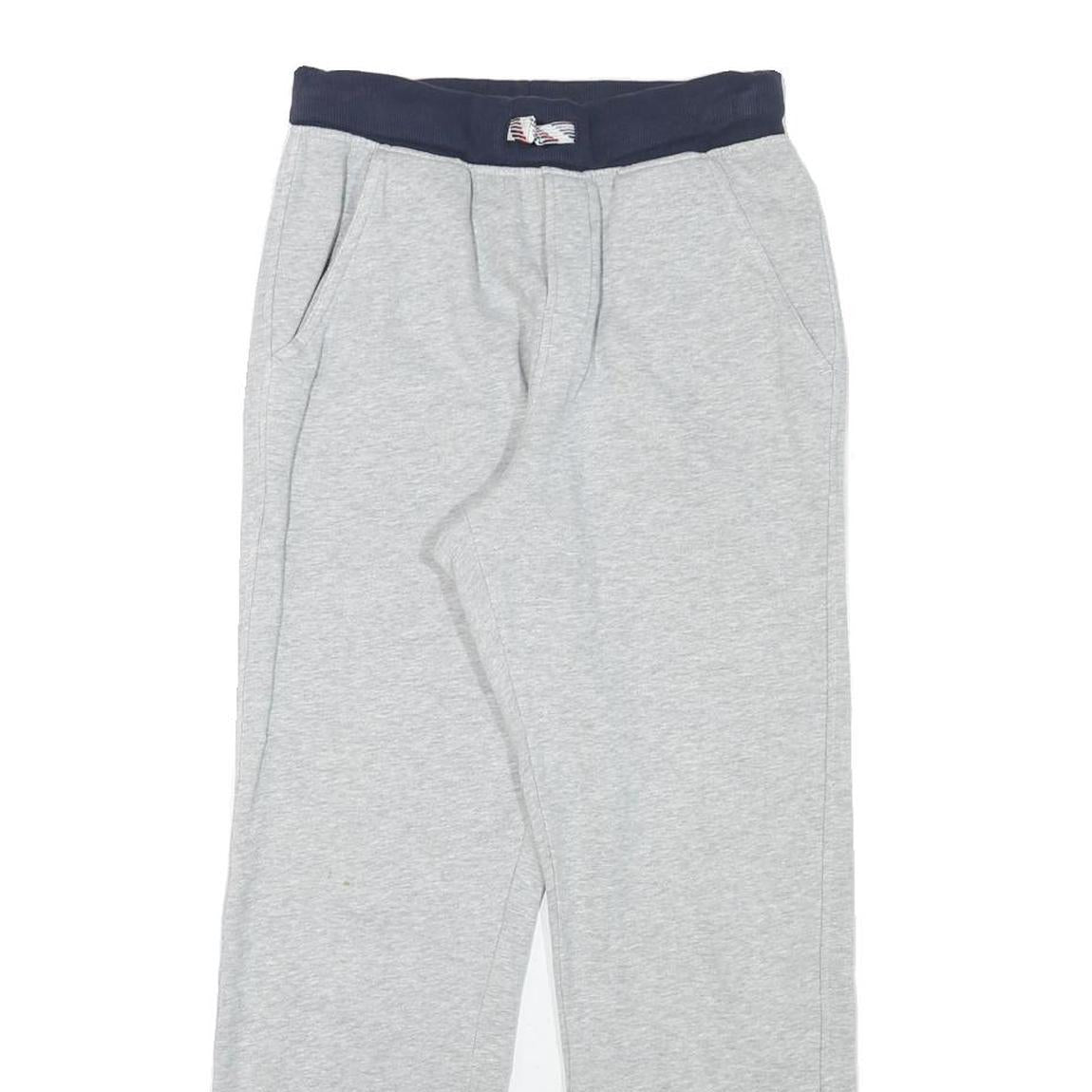 TOMMY HILFIGER Womens Joggers Grey & Navy XL W25 L27 Relaxed Straight Cotton