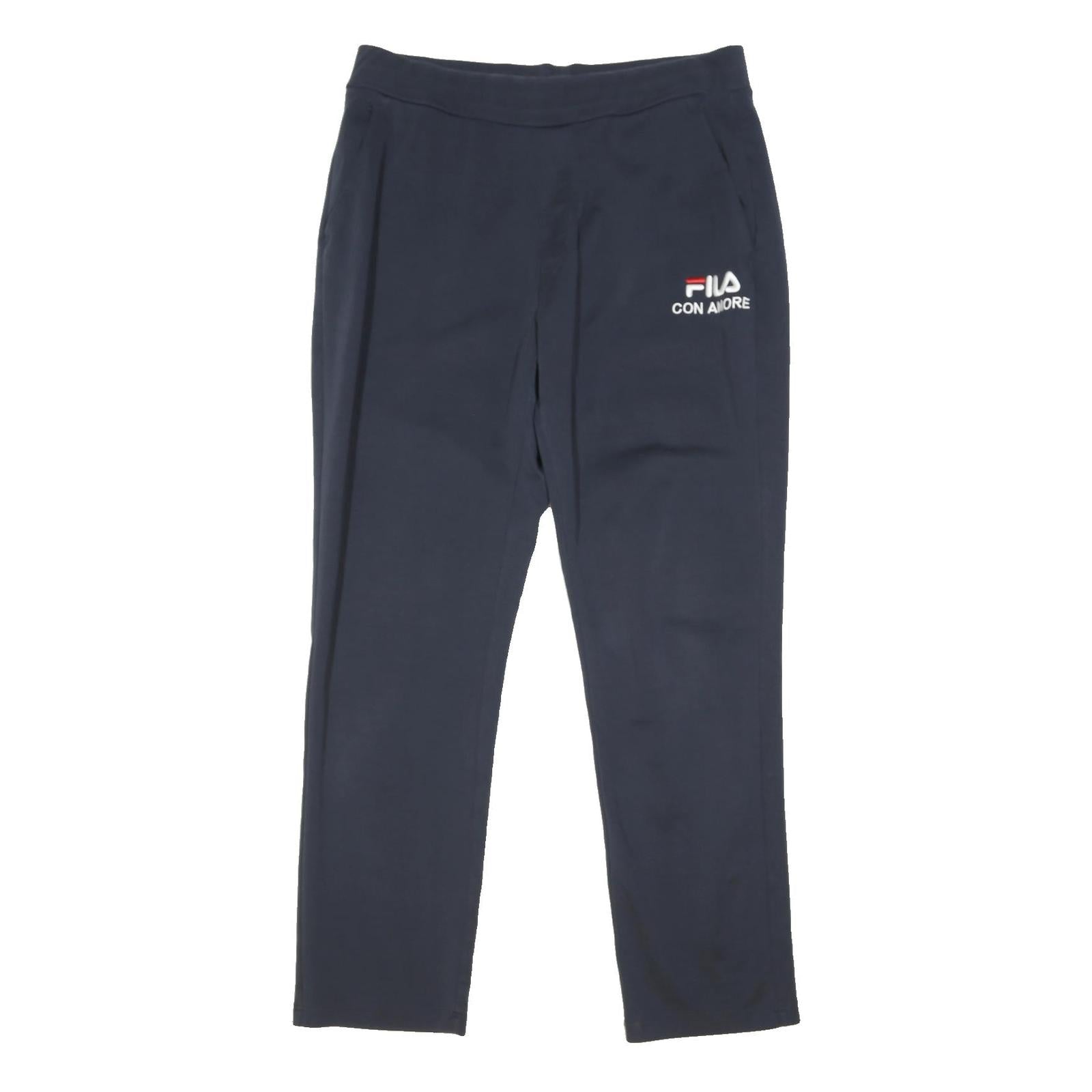 FILA Womens Joggers Navy Blue Slim Tapered 2XL W33 L29 Cotton Blend