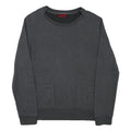HUGO Mens Grey Crew Neck S Sweatshirt Cotton Blend Pullover Casual
