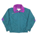COLUMBIA Womens Teal & Purple Outdoor Jacket S Polyester Plain Windbreaker Zip