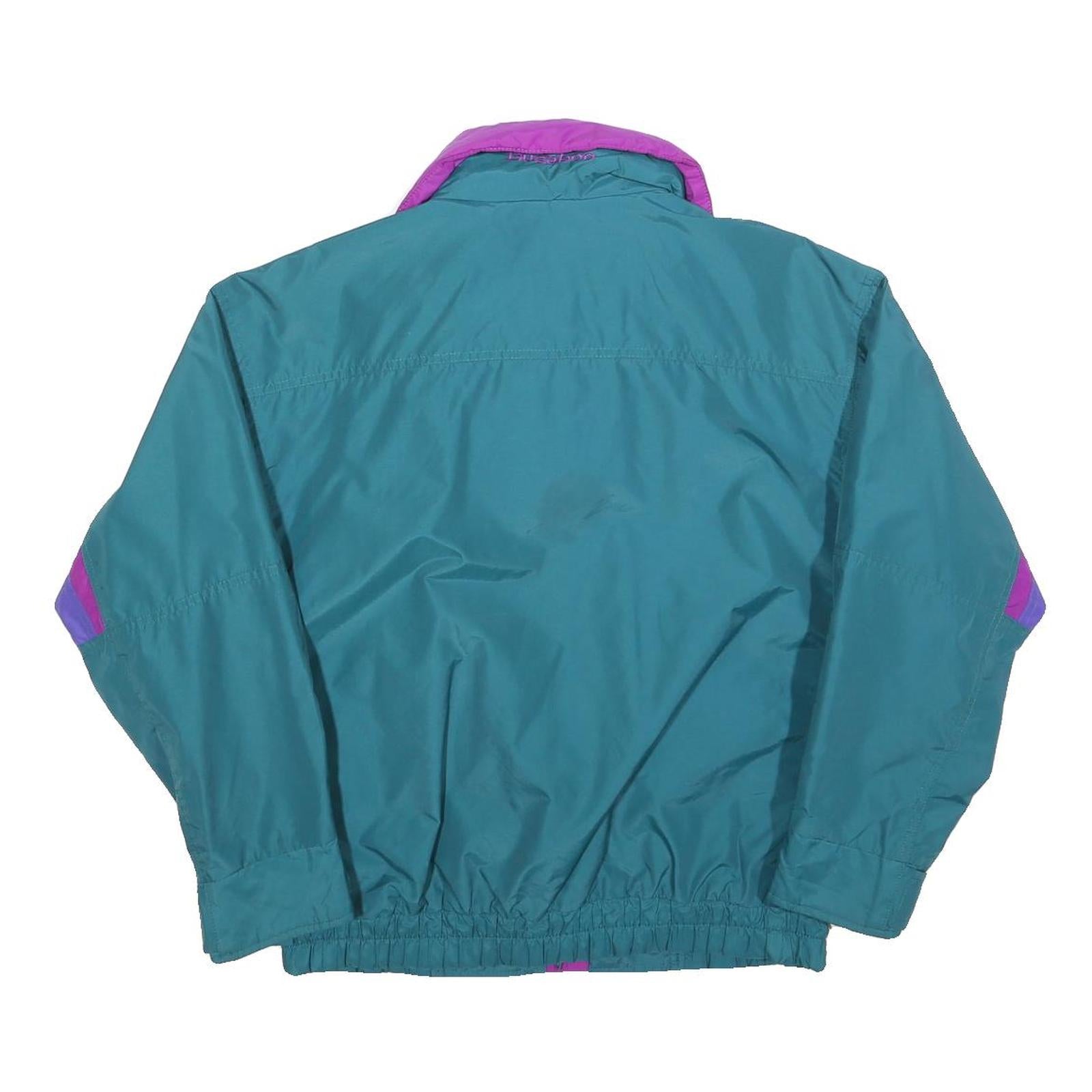 COLUMBIA Womens Teal & Purple Outdoor Jacket S Polyester Plain Windbreaker Zip