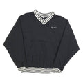 NIKE Mens Black Polyester Classic Jacket M Woven Plain Sport Casual Athletic