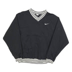 NIKE Mens Black Polyester Classic Jacket M Woven Plain Sport Casual Athletic