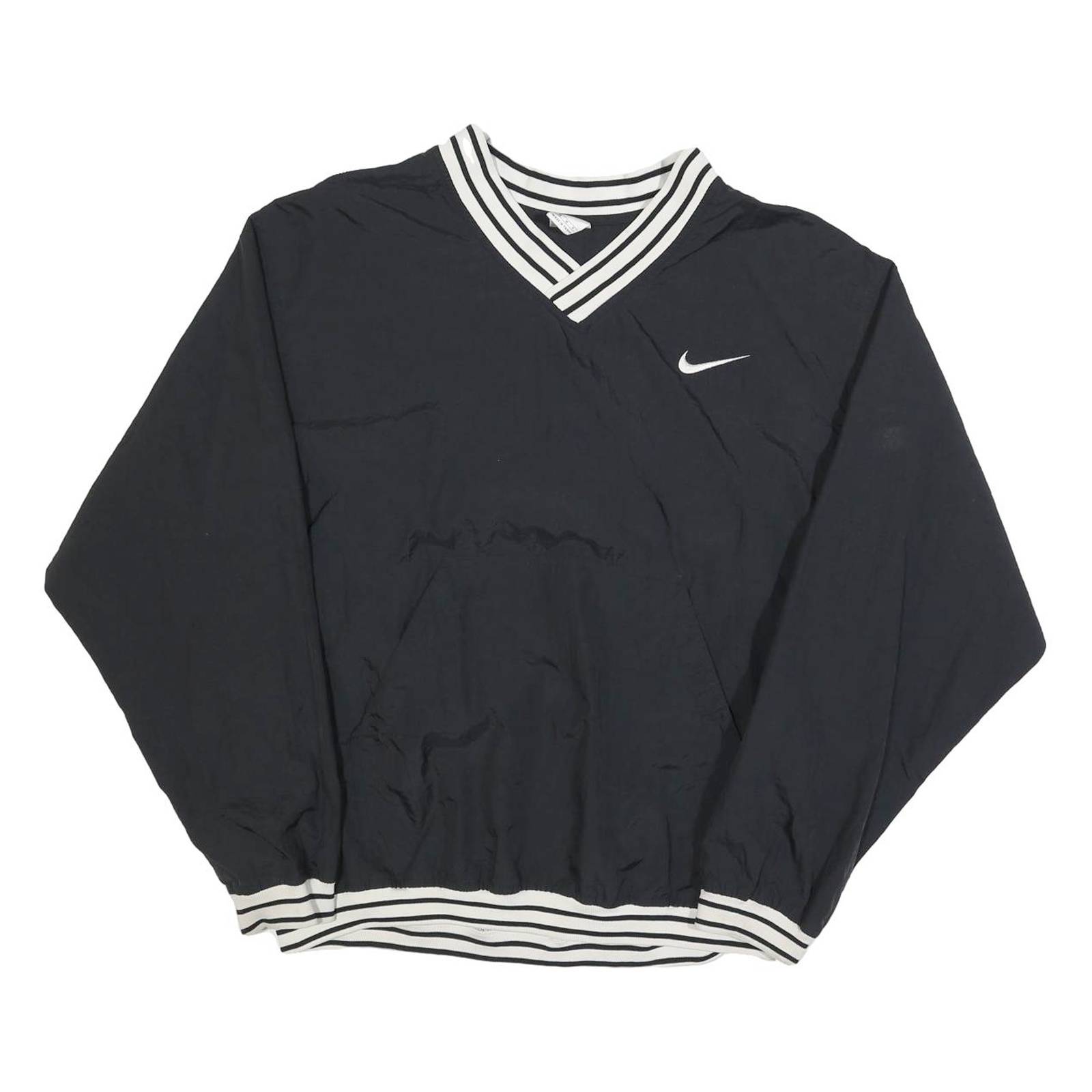 NIKE Mens Black Polyester Classic Jacket M Woven Plain Sport Casual Athletic