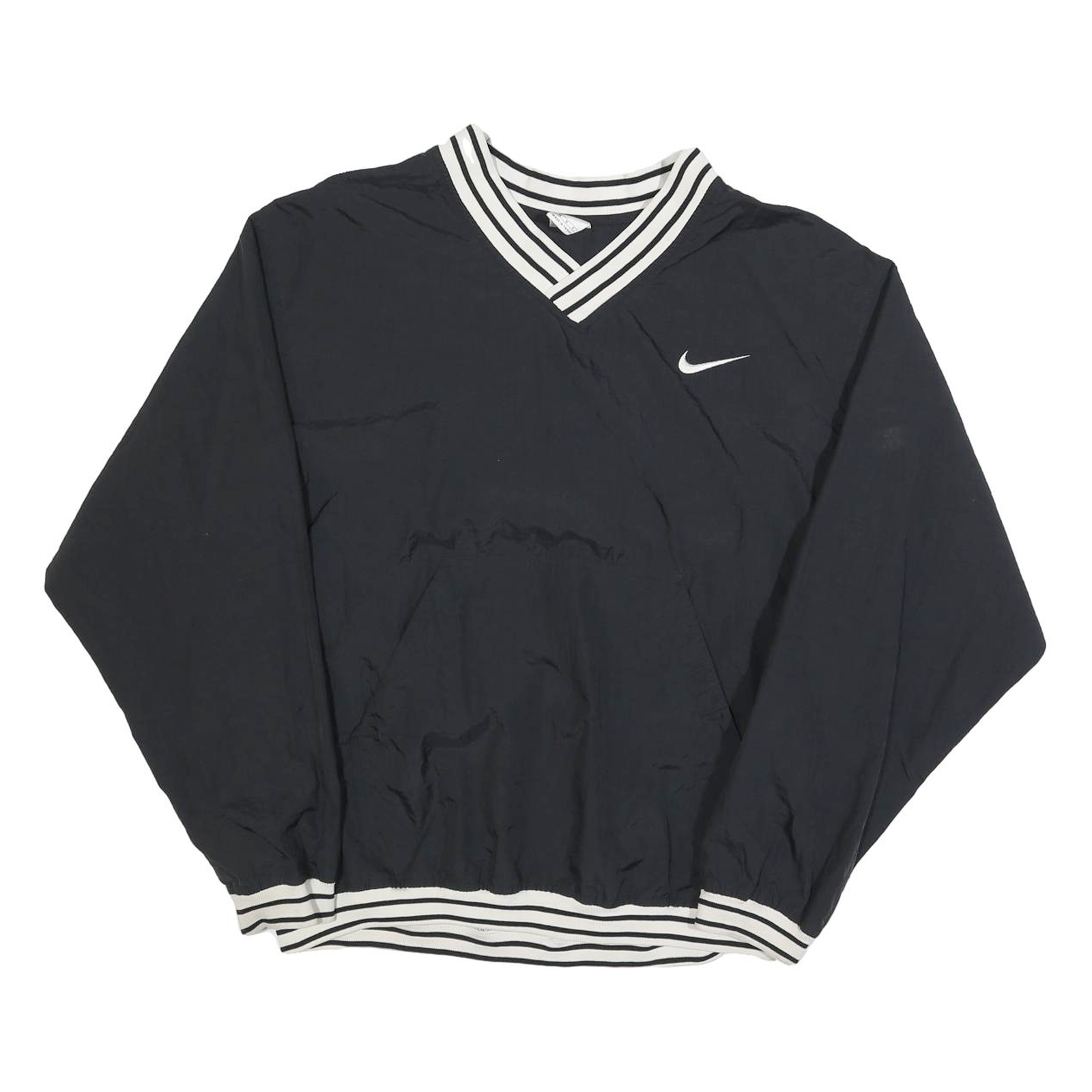 NIKE Mens Black Polyester Classic Jacket M Woven Plain Sport Casual Athletic