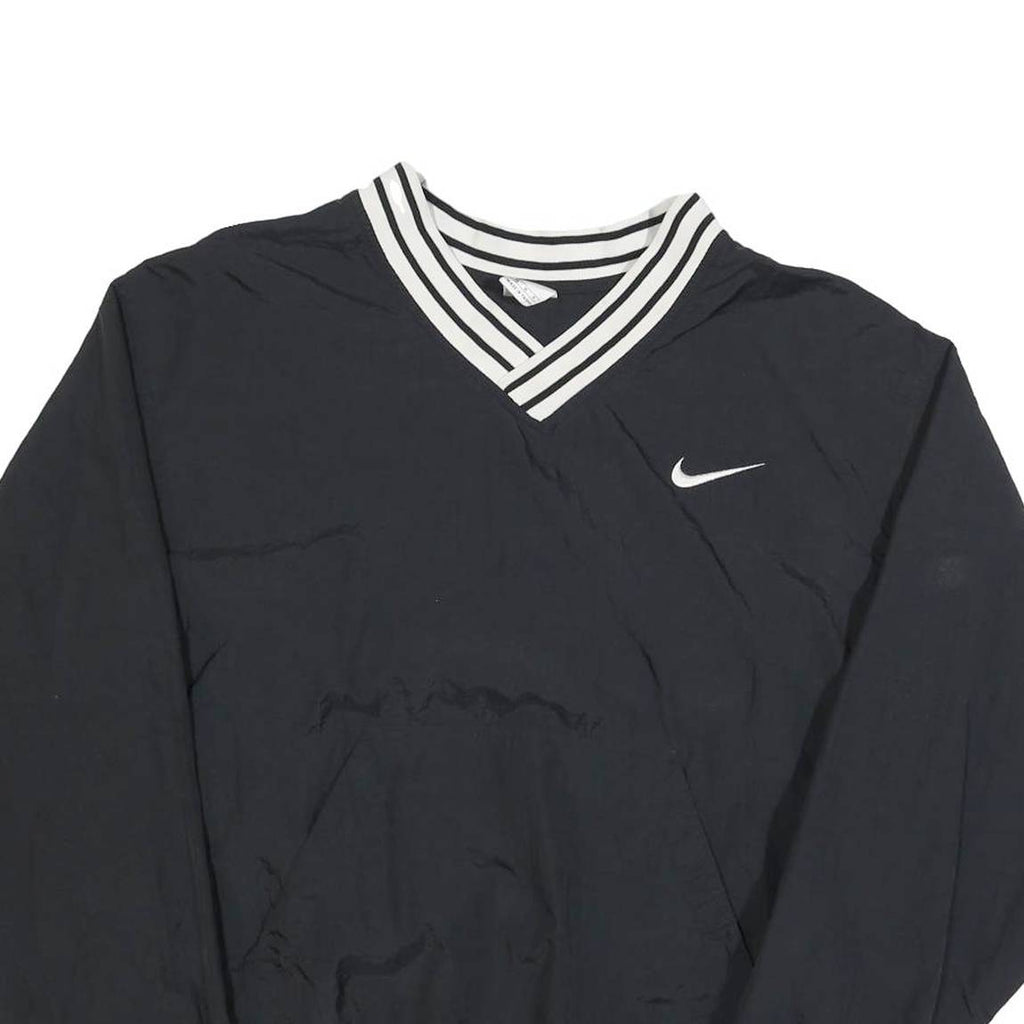 NIKE Mens Black Polyester Classic Jacket M Woven Plain Sport Casual Athletic