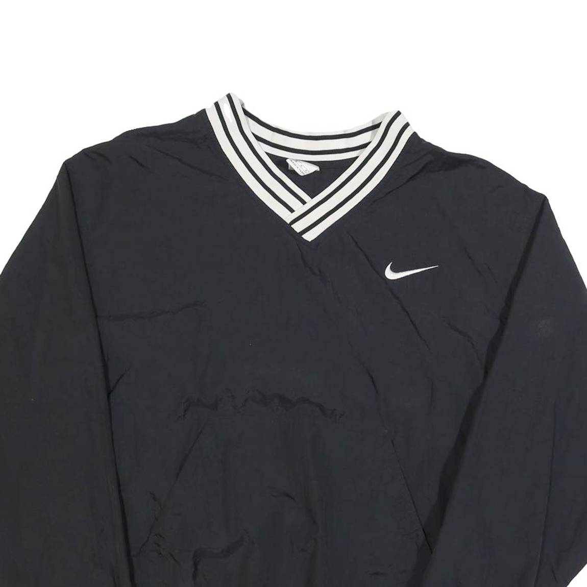 NIKE Mens Black Polyester Classic Jacket M Woven Plain Sport Casual Athletic