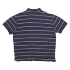 NAUTICA Mens Blue Striped Short Sleeve Polo Shirt XL Cotton Blend Casual