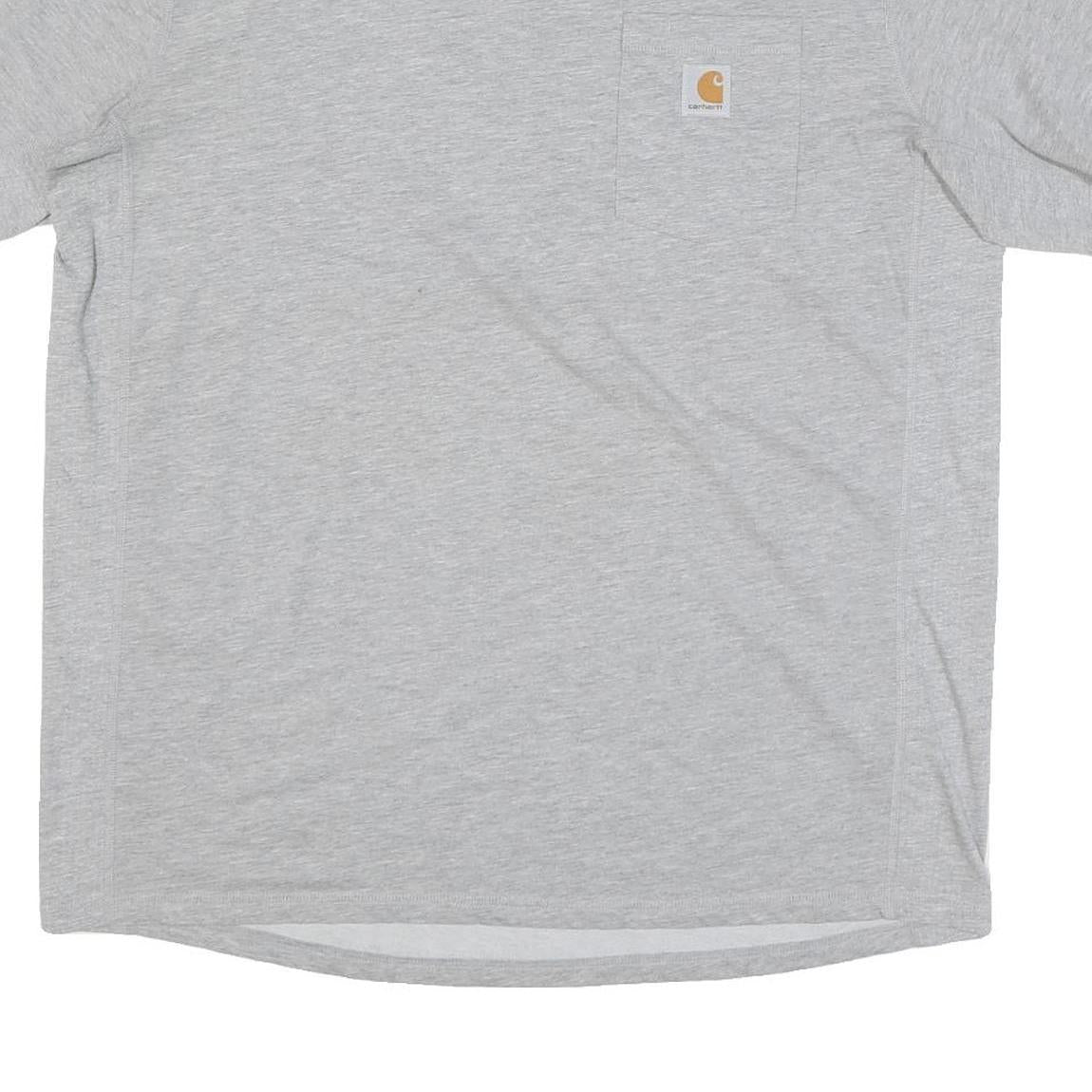 CARHARTT Mens Grey & Yellow Pocket Modern T-Shirt XL Short Sleeve Crew Neck