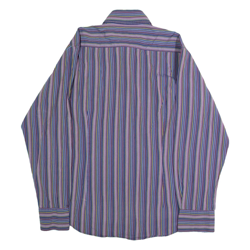 TED BAKER Mens Shirt Blue Striped Long Sleeve XL