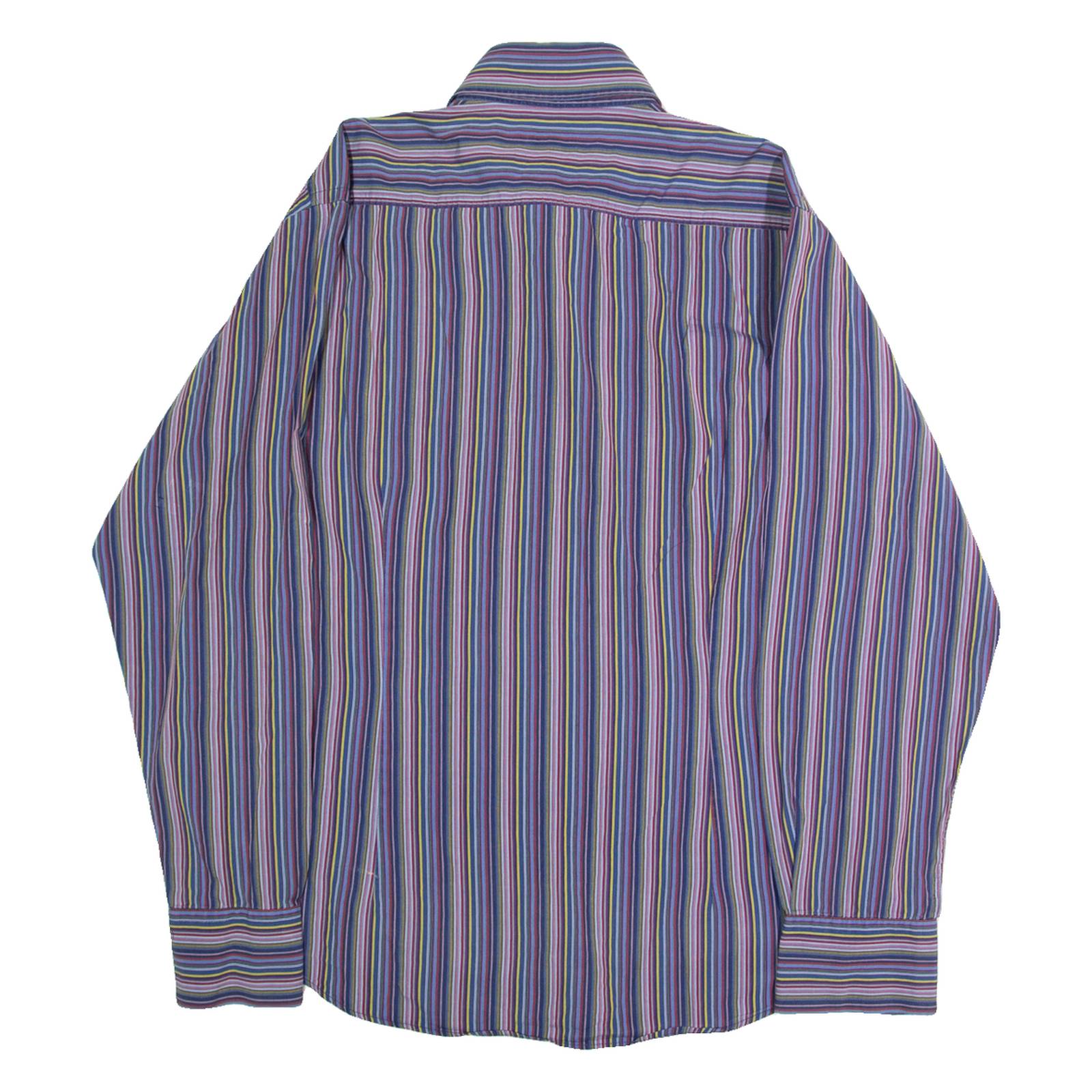 TED BAKER Mens Shirt Blue Striped Long Sleeve XL