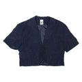 NEW FAST Cropped Womens Blazer Jacket Blue 90s M