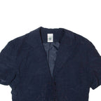 NEW FAST Cropped Womens Blazer Jacket Blue 90s M