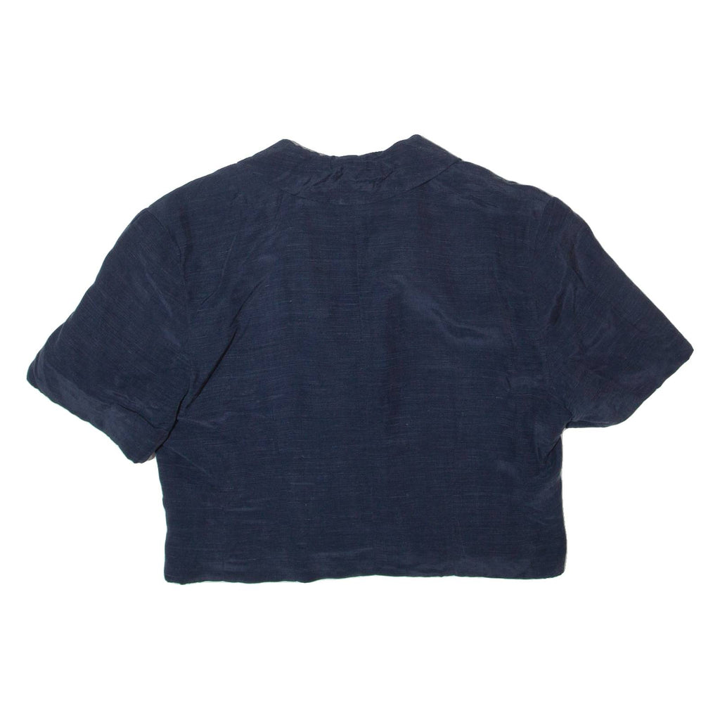 NEW FAST Cropped Womens Blazer Jacket Blue 90s M