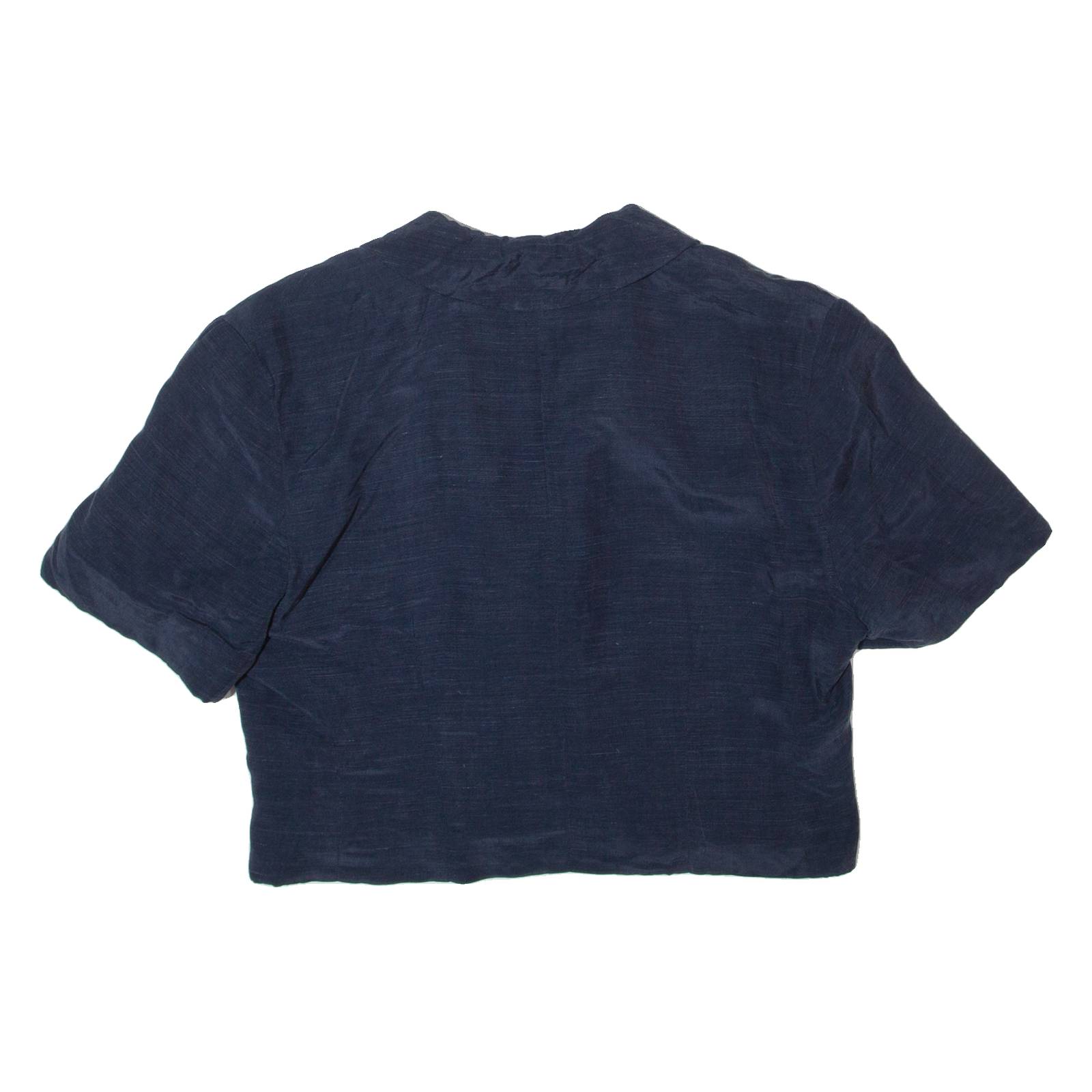 NEW FAST Cropped Womens Blazer Jacket Blue 90s M
