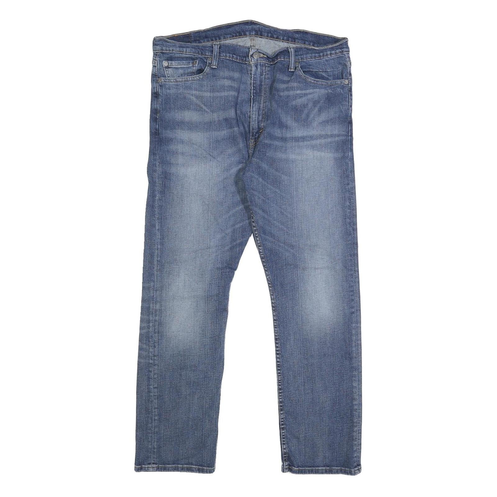 LEVI'S 513 Mens Slim Jeans Blue Denim W38 L30 Classic Fit Zip Closure