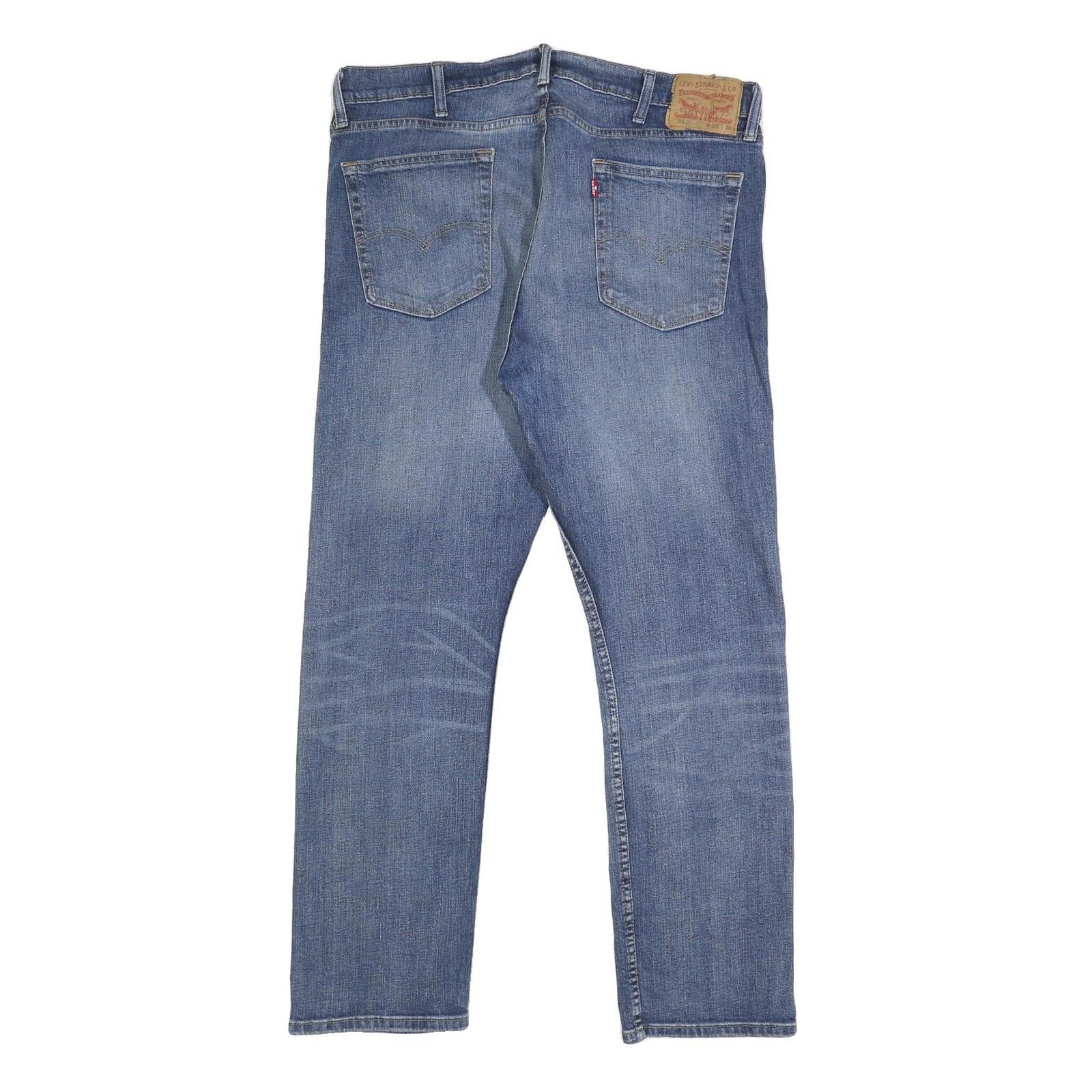 LEVI'S 513 Mens Slim Jeans Blue Denim W38 L30 Classic Fit Zip Closure