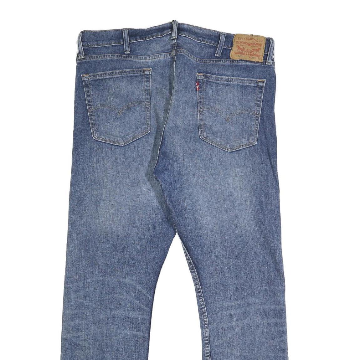 LEVI'S 513 Mens Slim Jeans Blue Denim W38 L30 Classic Fit Zip Closure