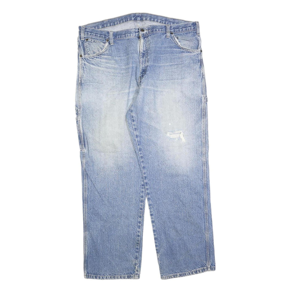 DICKIES Mens Relaxed Blue Jeans Denim Light W40 L30 Zip Pocket Casual