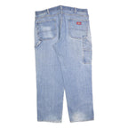 DICKIES Mens Relaxed Blue Jeans Denim Light W40 L30 Zip Pocket Casual