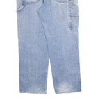 DICKIES Mens Relaxed Blue Jeans Denim Light W40 L30 Zip Pocket Casual