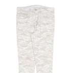 LEVI'S Womens Slim Fit Cotton Blend Beige Camouflage Trousers W27 L27 Stylish